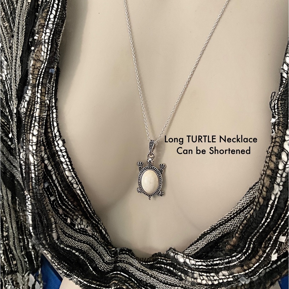 FINAL💕Long Turtle Necklace, Turtle Pendant Necklace